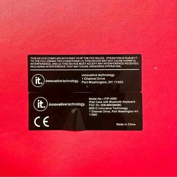 Red Innovative Technology Case with Bluetooth Keyboard For Apple iPad - Picture 5 of 6